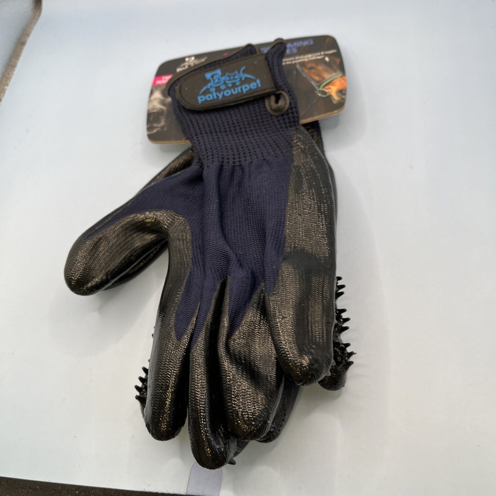 Patyourpet Pet Grooming Gloves - Gentle Brush for Cats, Dogs, and Horses
